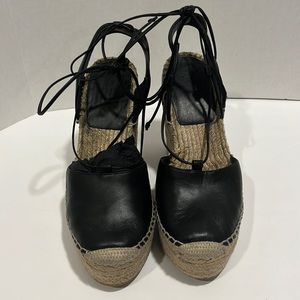YSL black wedge shoe size EU39